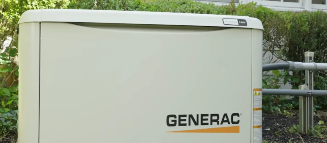 generac generator placed outside